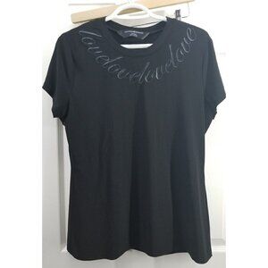 Norma Kamali "love" tshirt Black Size XXL